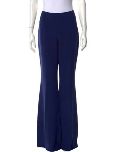 Pre-owned Michael Kors Virgin Wool Flared Pants W/ Tags In Blue