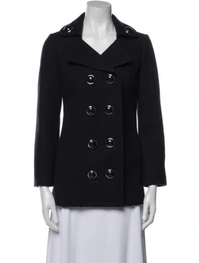 Pre-owned Michael Kors Virgin Wool Jacket In Black