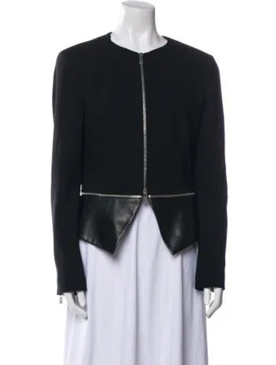 Pre-owned Michael Kors Virgin Wool Jacket In Black