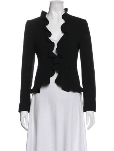Pre-owned Michael Kors Virgin Wool Jacket In Black