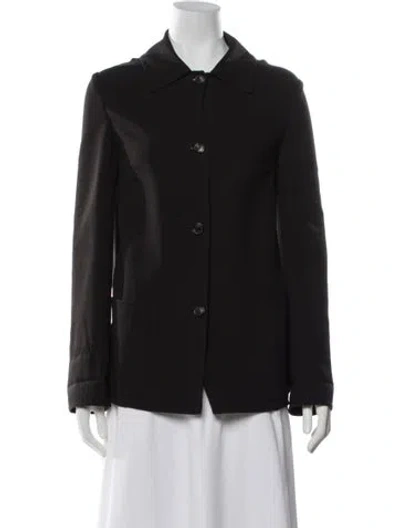 Pre-owned Michael Kors Virgin Wool Jacket In Black