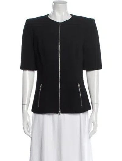 Pre-owned Michael Kors Virgin Wool Jacket In Black