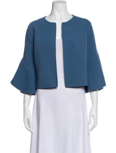 Pre-owned Michael Kors Virgin Wool Jacket In Blue