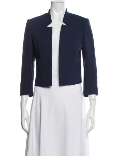 Pre-owned Michael Kors Virgin Wool Jacket In Blue