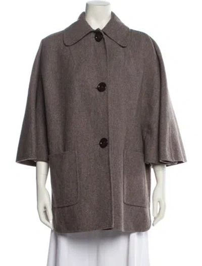 Pre-owned Michael Kors Virgin Wool Jacket In Neutral