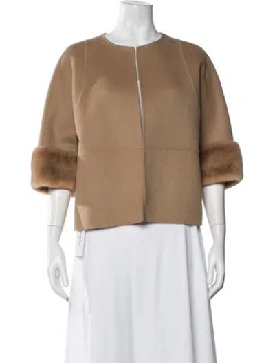 Pre-owned Michael Kors Virgin Wool Jacket In Neutral