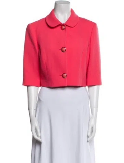 Pre-owned Michael Kors Virgin Wool Jacket In Pink