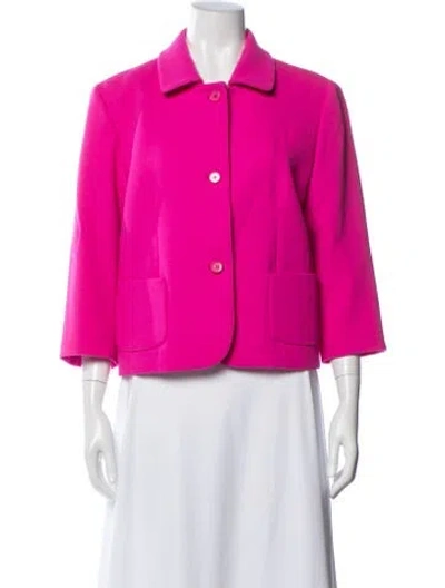 Pre-owned Michael Kors Virgin Wool Jacket In Pink