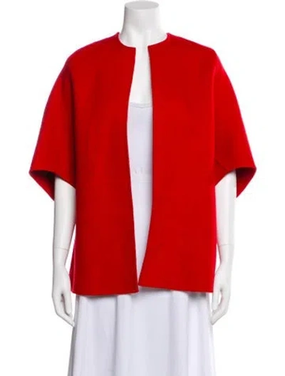 Pre-owned Michael Kors Virgin Wool Jacket In Red