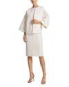 Michael Kors Virgin Wool Kimono Jacket In Ivory