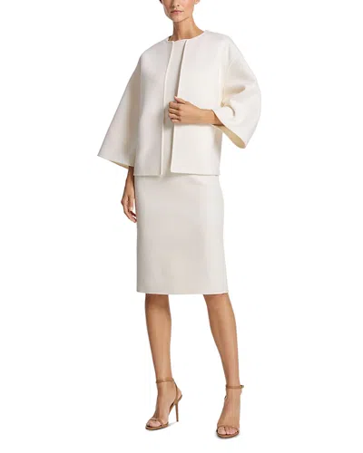 Michael Kors Virgin Wool Kimono Jacket In Ivory