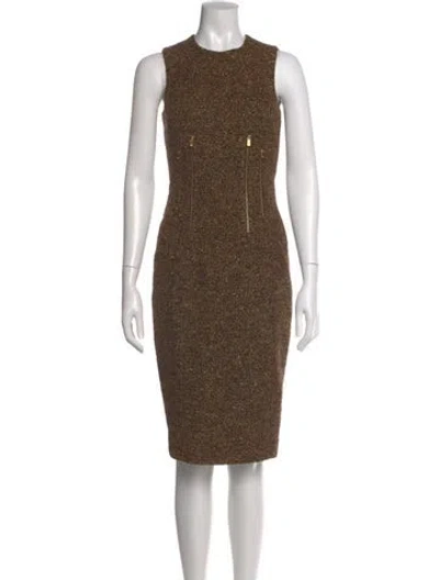 Pre-owned Michael Kors Virgin Wool Knee-length Dress