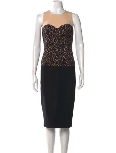 Pre-owned Michael Kors Virgin Wool Knee-length Dress