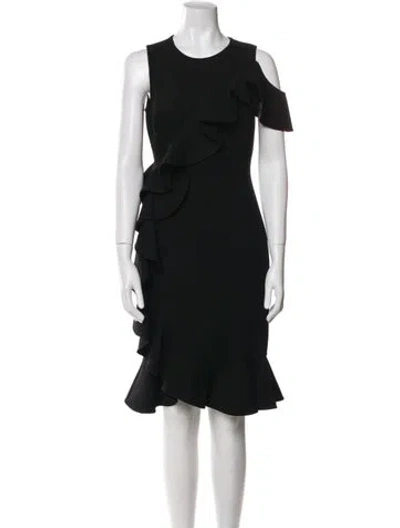 Pre-owned Michael Kors Virgin Wool Knee-length Dress In Black