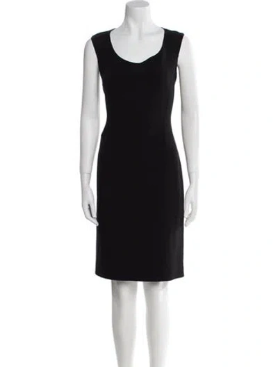 Pre-owned Michael Kors Virgin Wool Knee-length Dress In Black
