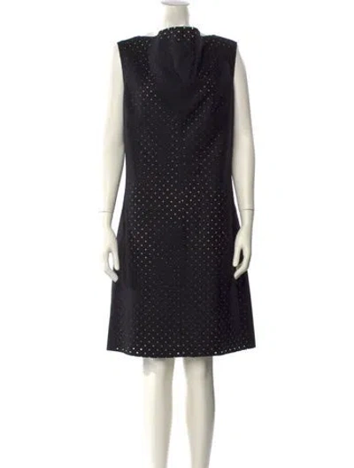 Pre-owned Michael Kors Virgin Wool Knee-length Dress In Black