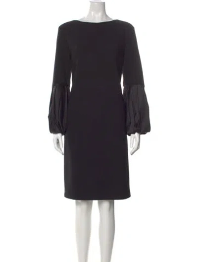 Pre-owned Michael Kors Virgin Wool Knee-length Dress In Black