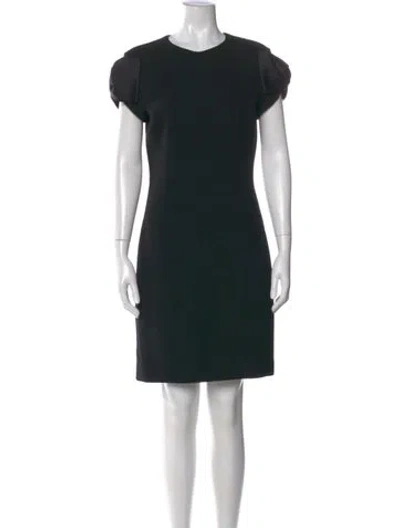 Pre-owned Michael Kors Virgin Wool Knee-length Dress In Black