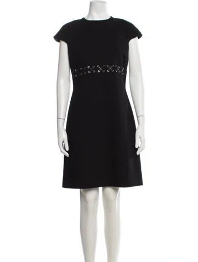 Pre-owned Michael Kors Virgin Wool Knee-length Dress In Black