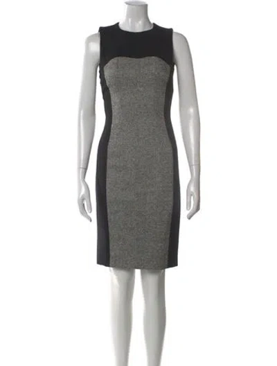 Pre-owned Michael Kors Virgin Wool Knee-length Dress In Black
