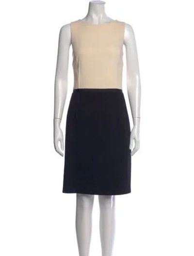 Pre-owned Michael Kors Virgin Wool Knee-length Dress In Black