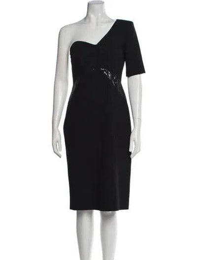 Pre-owned Michael Kors Virgin Wool Knee-length Dress In Black