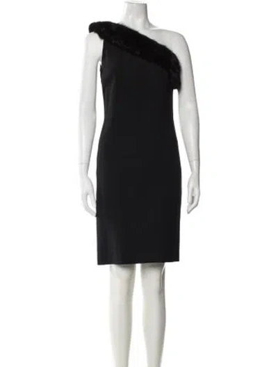Pre-owned Michael Kors Virgin Wool Knee-length Dress In Black