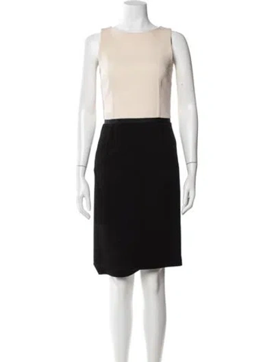 Pre-owned Michael Kors Virgin Wool Knee-length Dress In Black