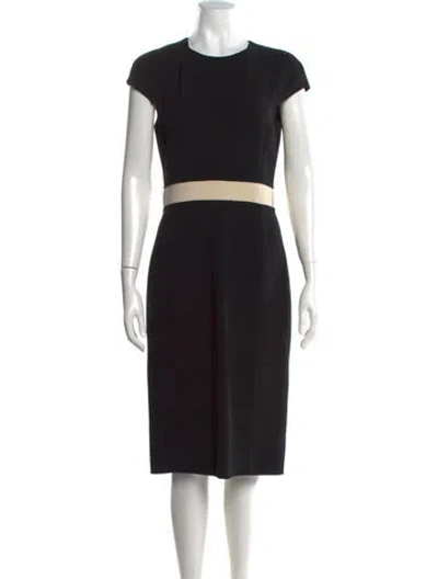 Pre-owned Michael Kors Virgin Wool Knee-length Dress In Black