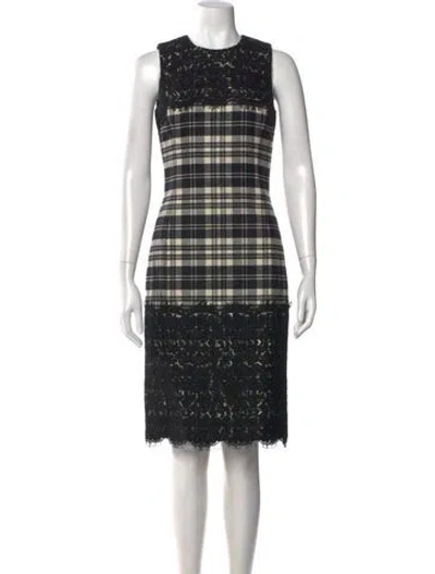 Pre-owned Michael Kors Virgin Wool Knee-length Dress In Black