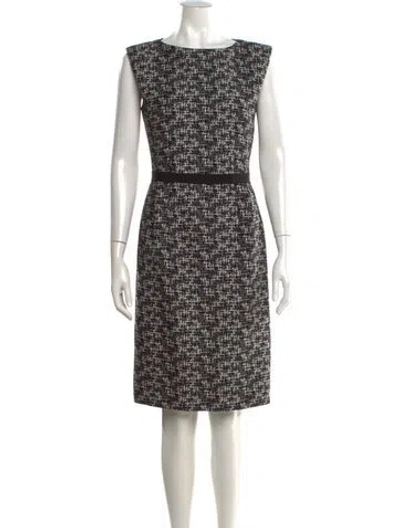 Pre-owned Michael Kors Virgin Wool Knee-length Dress In Black