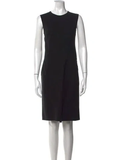 Pre-owned Michael Kors Virgin Wool Knee-length Dress In Black