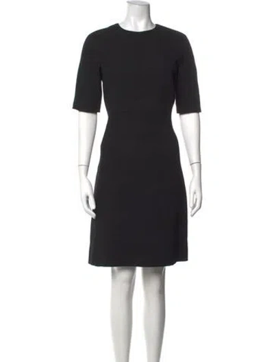 Pre-owned Michael Kors Virgin Wool Knee-length Dress In Black