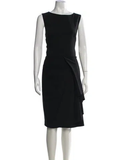 Pre-owned Michael Kors Virgin Wool Knee-length Dress In Black