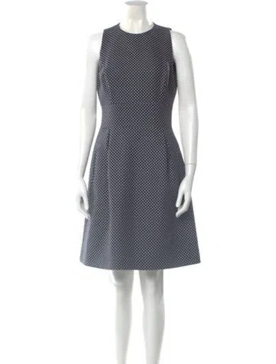 Pre-owned Michael Kors Virgin Wool Knee-length Dress In Blue