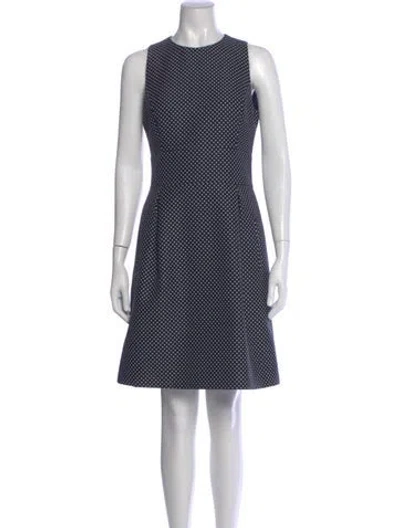 Pre-owned Michael Kors Virgin Wool Knee-length Dress In Blue