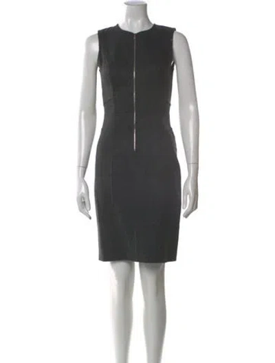 Pre-owned Michael Kors Virgin Wool Knee-length Dress In Gray