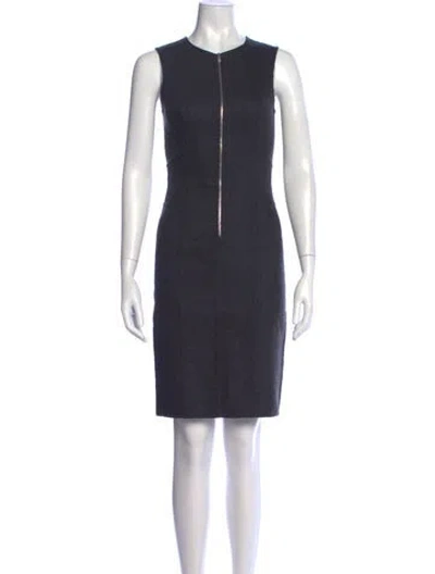 Pre-owned Michael Kors Virgin Wool Knee-length Dress In Gray