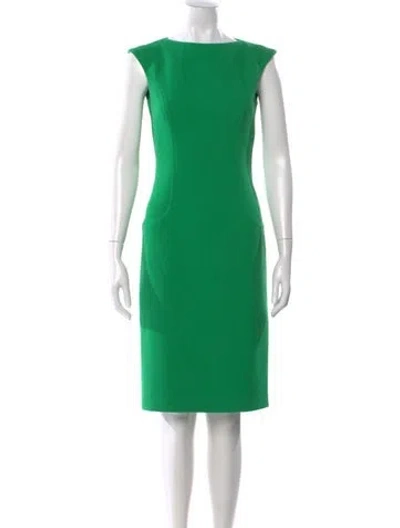 Pre-owned Michael Kors Virgin Wool Knee-length Dress In Green