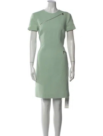 Pre-owned Michael Kors Virgin Wool Knee-length Dress In Green
