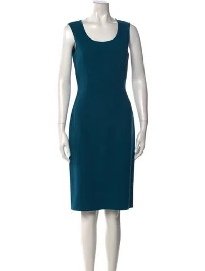 Pre-owned Michael Kors Virgin Wool Knee-length Dress In Green