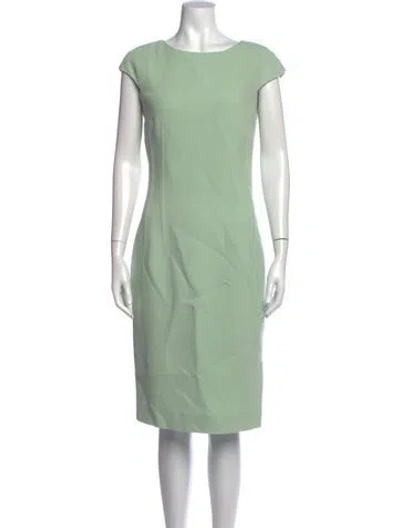Pre-owned Michael Kors Virgin Wool Knee-length Dress In Green