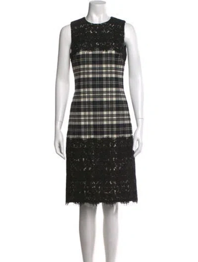 Pre-owned Michael Kors Virgin Wool Knee-length Dress In Multi