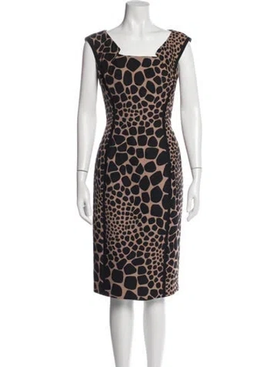 Pre-owned Michael Kors Virgin Wool Knee-length Dress In Multi