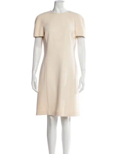 Pre-owned Michael Kors Virgin Wool Knee-length Dress In Neutral