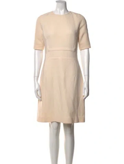Pre-owned Michael Kors Virgin Wool Knee-length Dress In Neutral