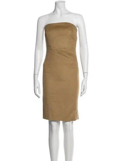 Pre-owned Michael Kors Virgin Wool Knee-length Dress In Neutral