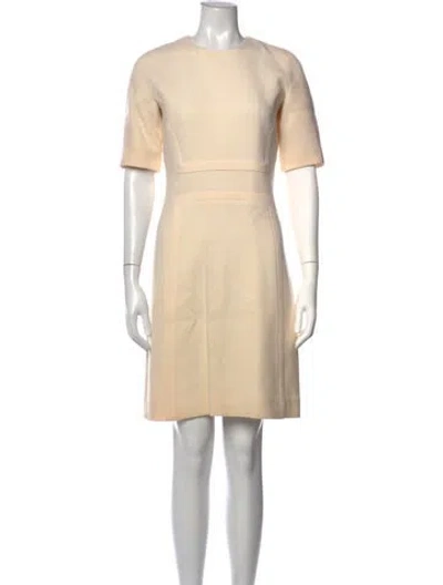 Pre-owned Michael Kors Virgin Wool Knee-length Dress In Neutrals