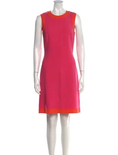 Pre-owned Michael Kors Virgin Wool Knee-length Dress In Pink