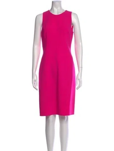 Pre-owned Michael Kors Virgin Wool Knee-length Dress In Pink